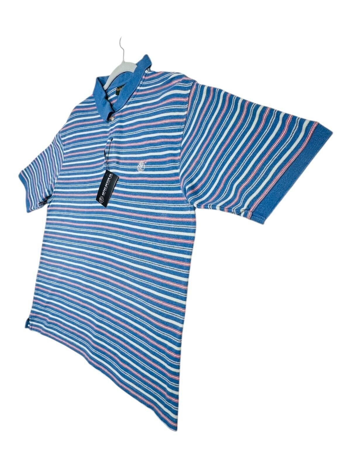 Timberland Timberland Polo Shirt Men's UK Size L Blue Striped Size US L / EU 52-54 / 3 - 3 Thumbnail