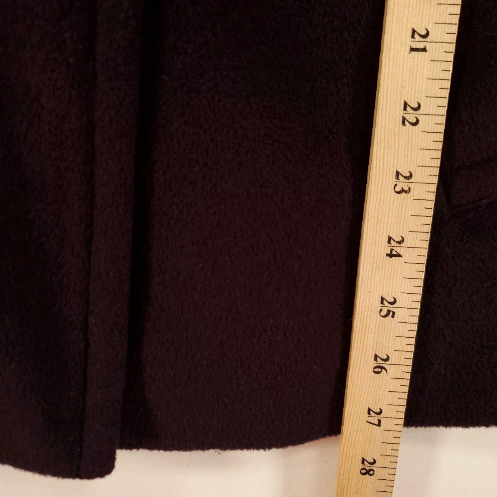 J. Jill J Jill Pea Coat Womens Small Wool Blend Wine Plum Purple Two Button Jacket Lined Size S / US 4 / IT 40 - 4 Thumbnail