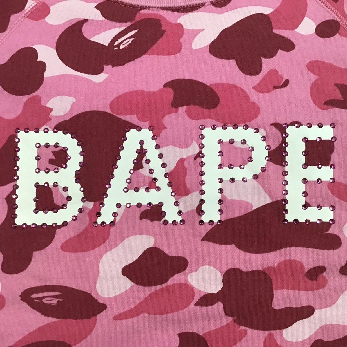 Bape × Nigo × Swarovski BAPE Pink Swarovski logo sweat shirt Pink camo a bathing ape Size US M / EU 48-50 / 2 - 3 Thumbnail