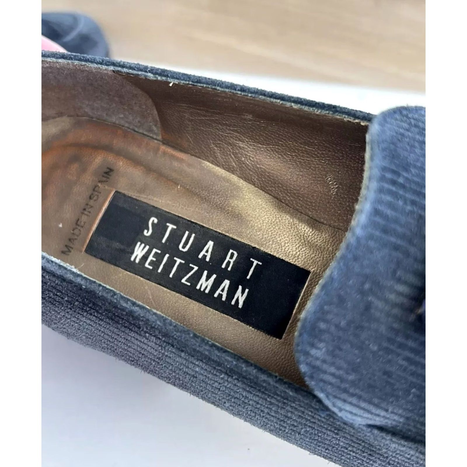 Stuart Weitzman VTG Stuart Weitzman Corduroy Tassel Loafers Women’s Size 6 Blue Corduroy Tassel Loafer Women's Flats 6 Mens? Size US 6 / IT 36 - 5 Thumbnail