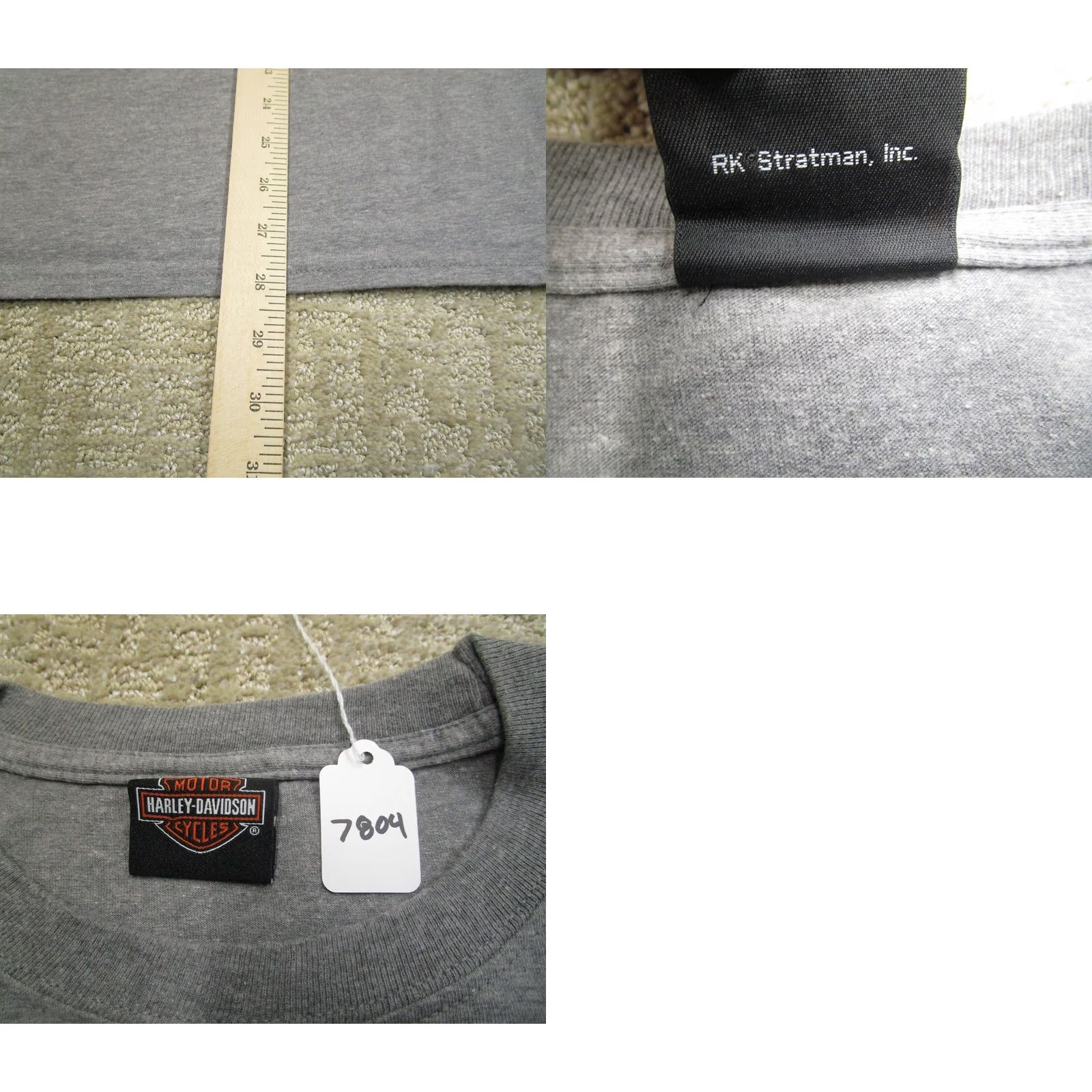 Harley Davidson Harley-Davidson Shirt Men Medium Gray Short Sleeve Biker City Motorcycle Patriotic Transportation Logo 90s? Size US M / EU 48-50 / 2 - 8 Thumbnail