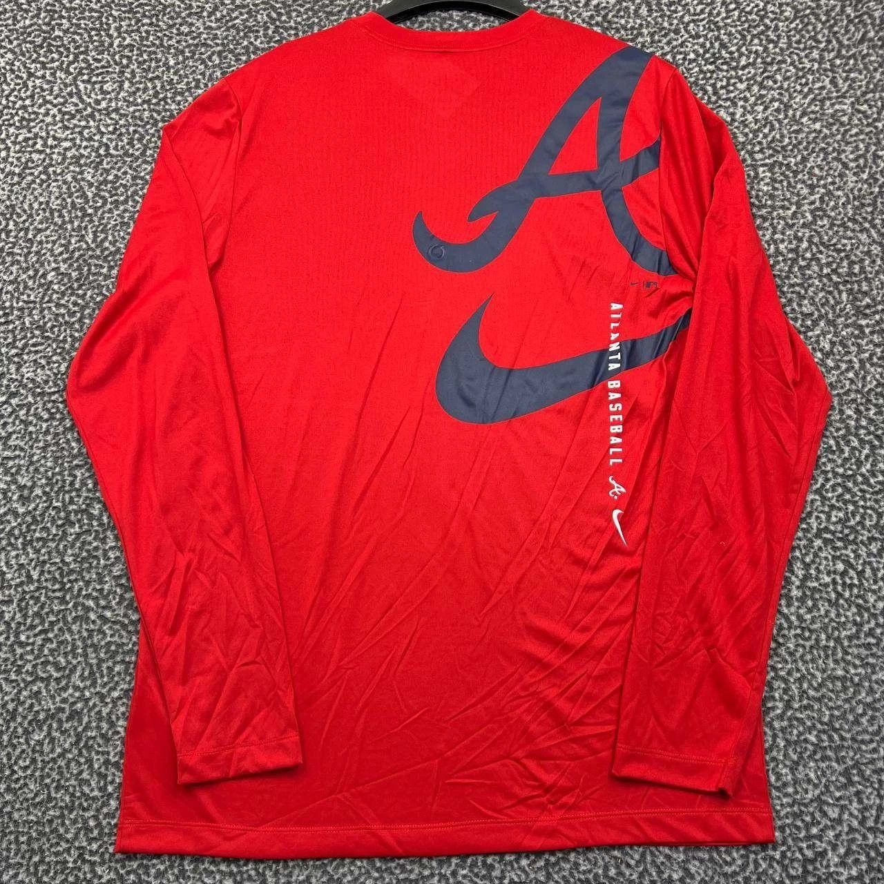 Nike Nike Dri-Fit Shirt Men Red Atlanta Braves MLB Crew Neck L Size US L / EU 52-54 / 3 - 2 Thumbnail
