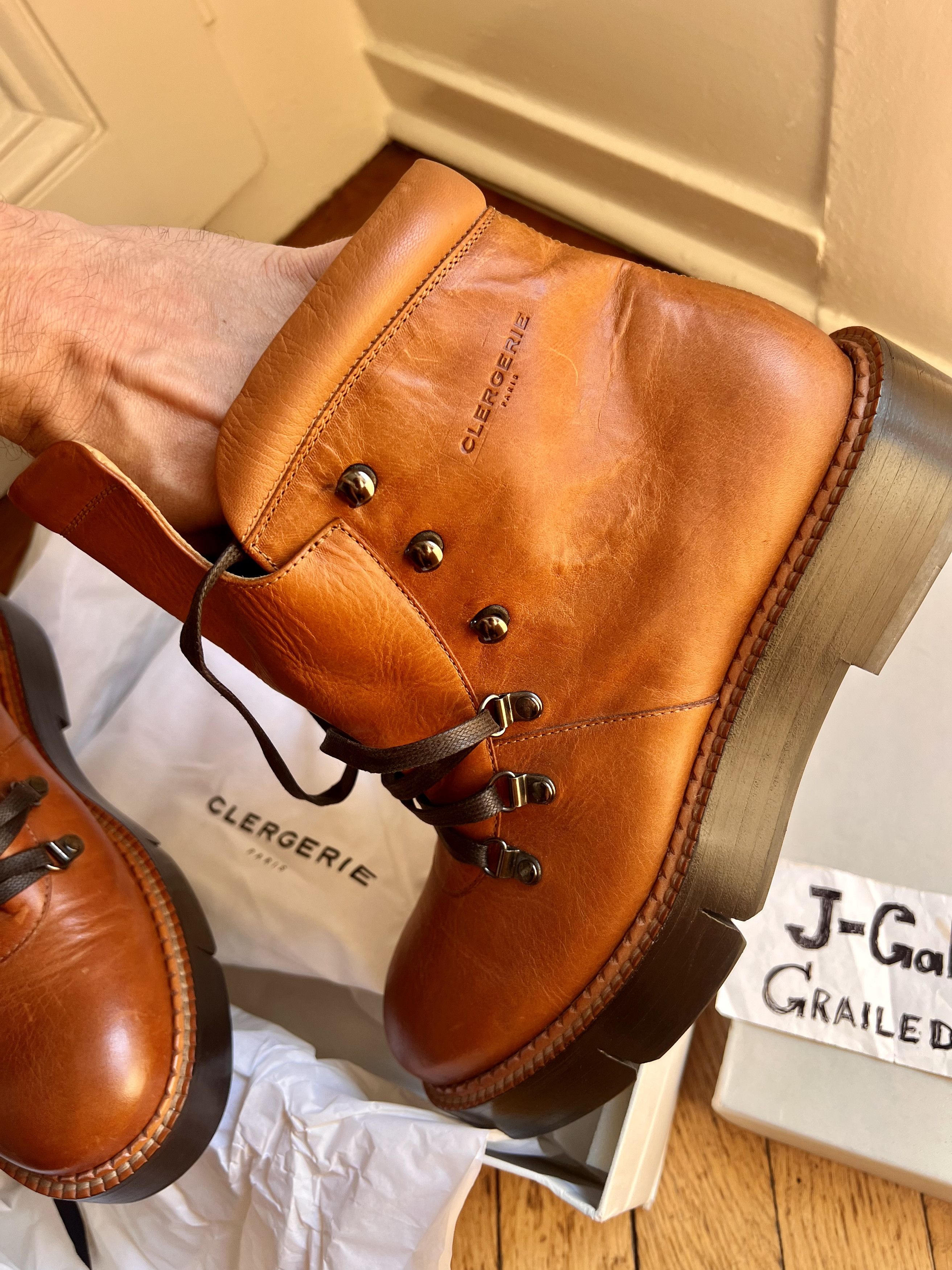 Designer × Saint Laurent Paris Clergerie Paris Callum Boot on Goodyear welt on PLATFORM Size US 8 / EU 41 - 11 Thumbnail