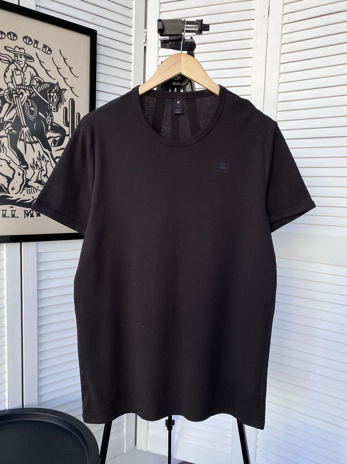 G-Star × Vintage Vintage G-Star Basic Black Cotton Tee Shirt Size US XL / EU 56 / 4 - 1 Thumbnail