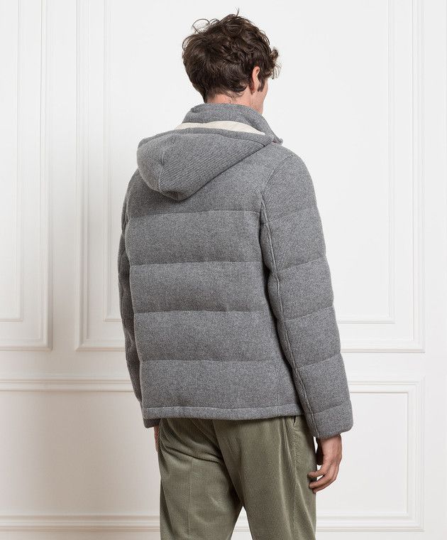 Brunello Cucinelli 0924 Cash Padded Outerwear in Grey Size US XL / EU 56 / 4 - 3 Thumbnail