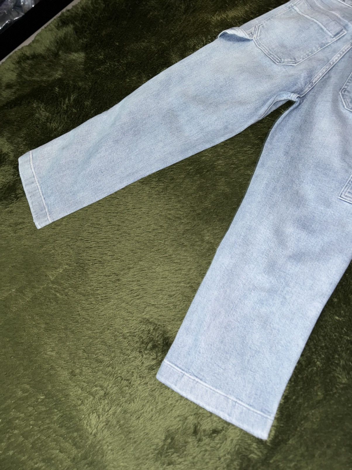 Gap [4] 00s GAP Button Bleached Cropped Denim Carpenter Pants Size US 29 - 10 Thumbnail