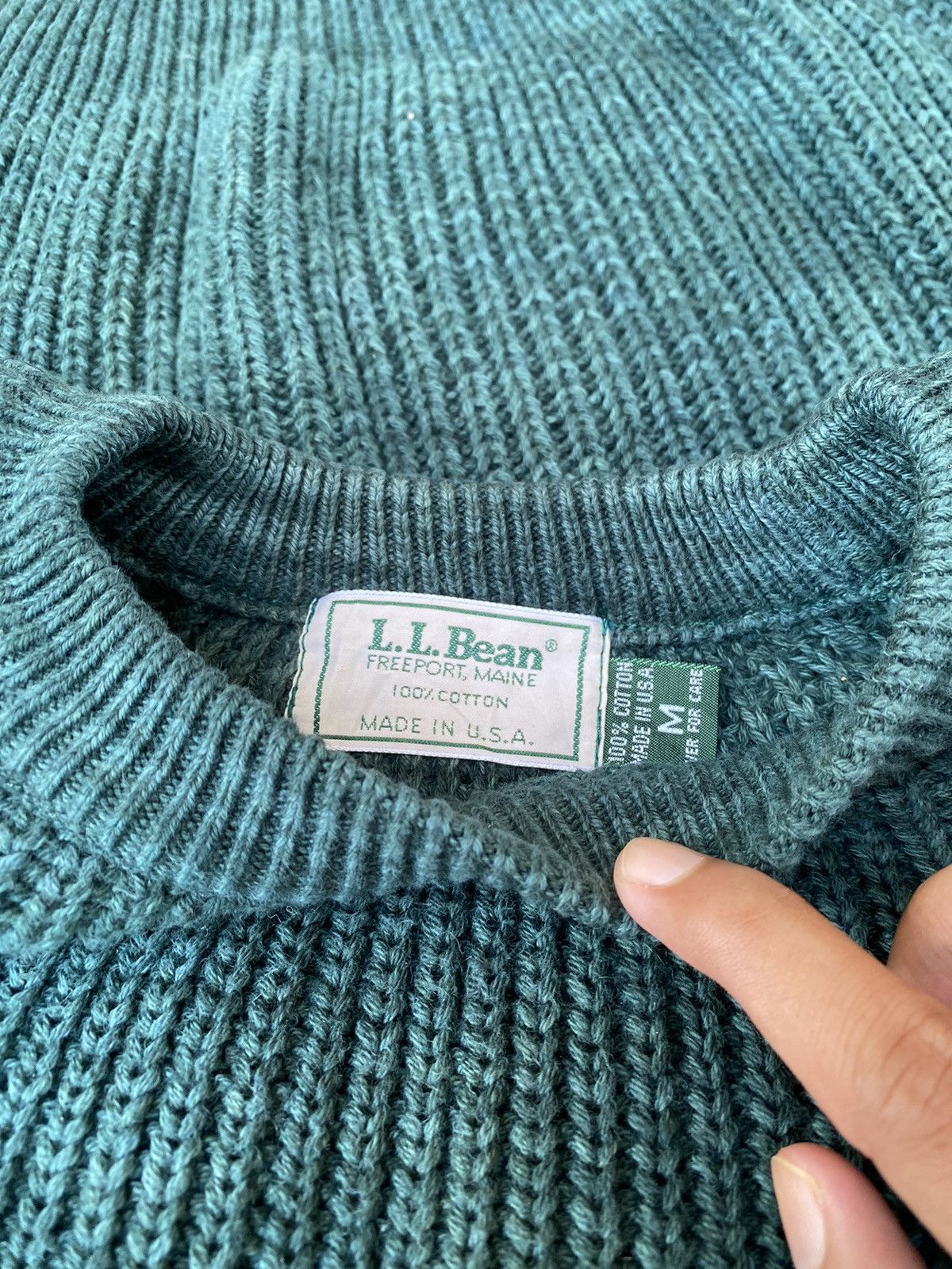 L.L. Bean × Vintage Vintage 80s ~ 90s L.L. Bean Knit Crewneck Sweater Size US L / EU 52-54 / 3 - 4 Thumbnail
