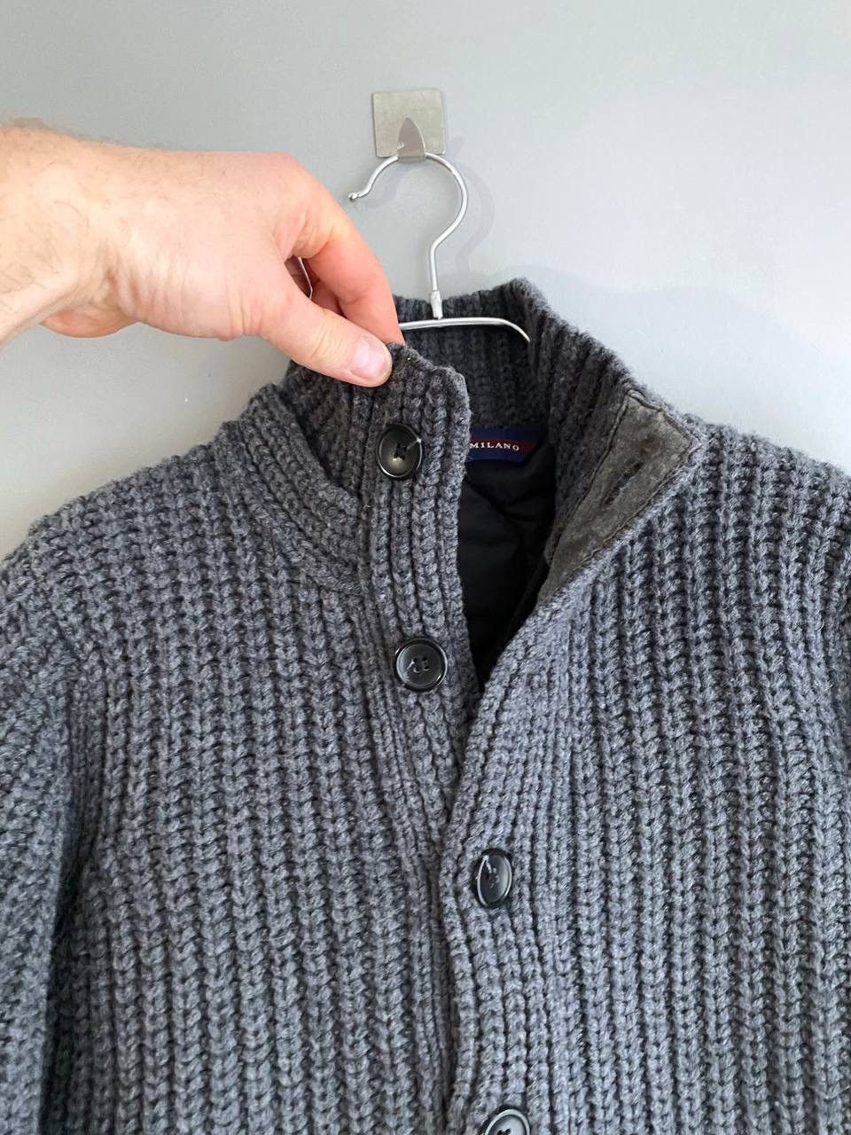 Boggi Boggi Milano Knit Merino Wool Button Cardigan Vest Lining, S Size US S / EU 44-46 / 1 - 4 Thumbnail