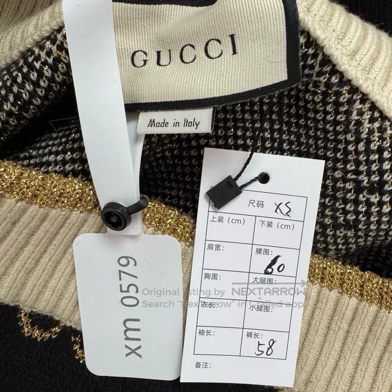 Gucci Gucci SizeXS Old Flower Double G Full Printed Wool Skirt Size 42" / US 20 - 2 Thumbnail