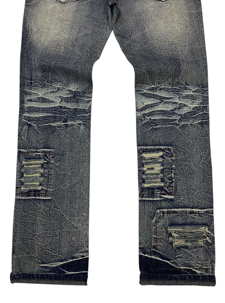 If Six Was Nine × Japanese Brand × LOWBOX LowBox Ripped Distressed Denim Punk Rock Undercover Inspired Size US 32 / EU 48 - 6 Thumbnail