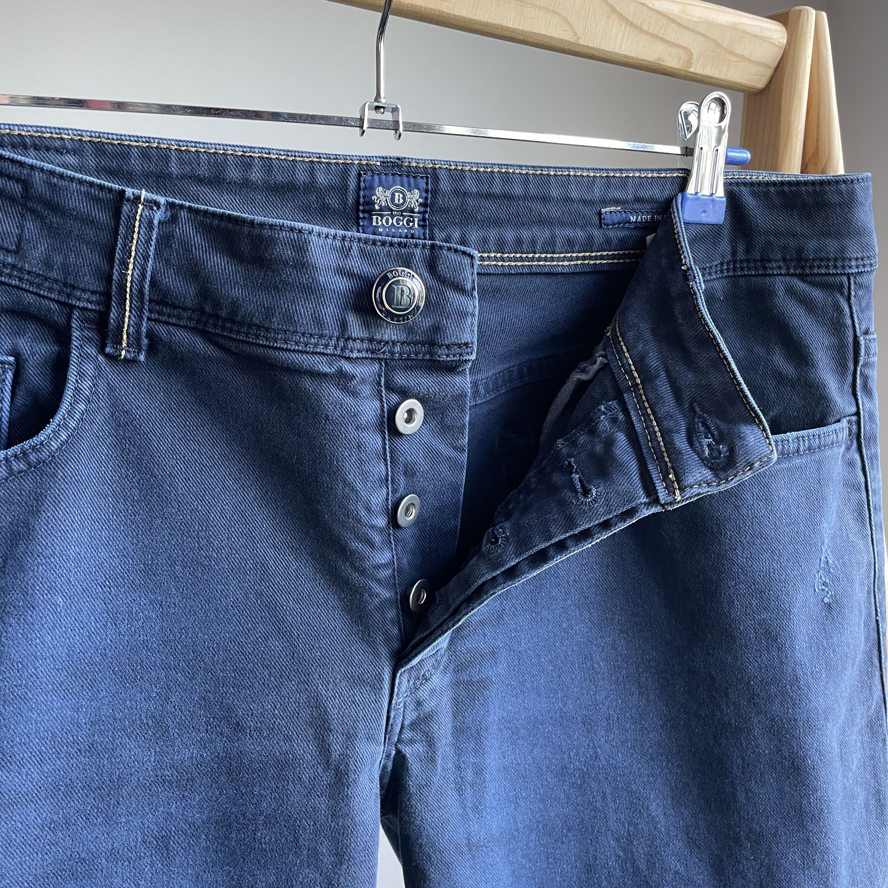 Boggi Boggi Manuel Extra Slim Fit Distressed Garment Dyed Denim Size US 36 / EU 52 - 5 Thumbnail