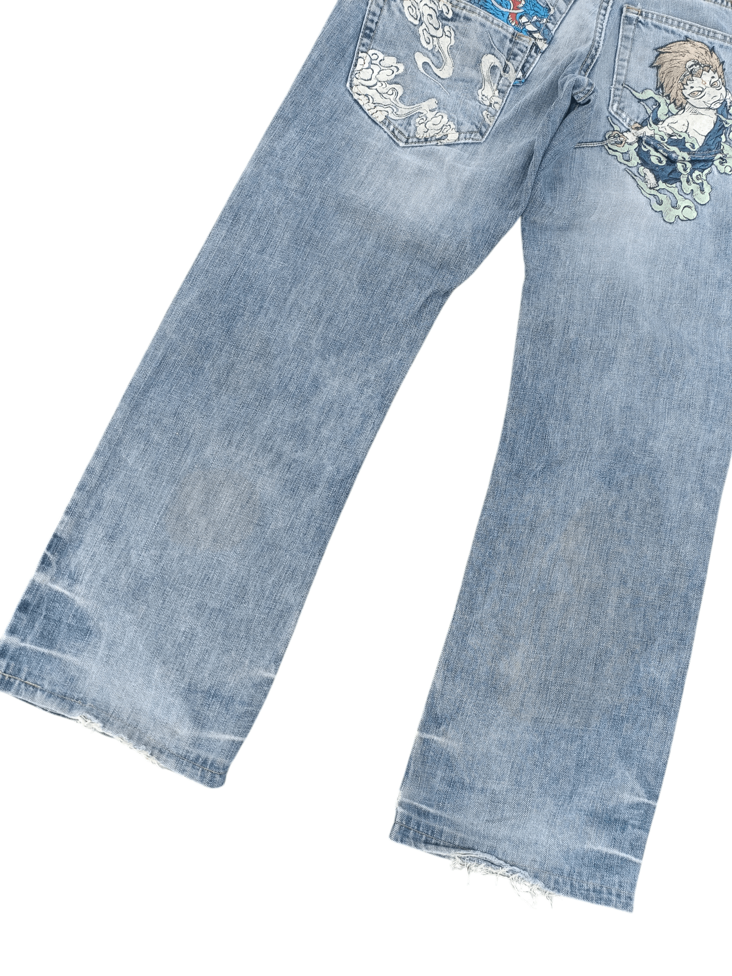 Japanese Brand Japanese Brand JIZO Distressed Embroidery Rare Design E189 Size US 33 - 15 Thumbnail