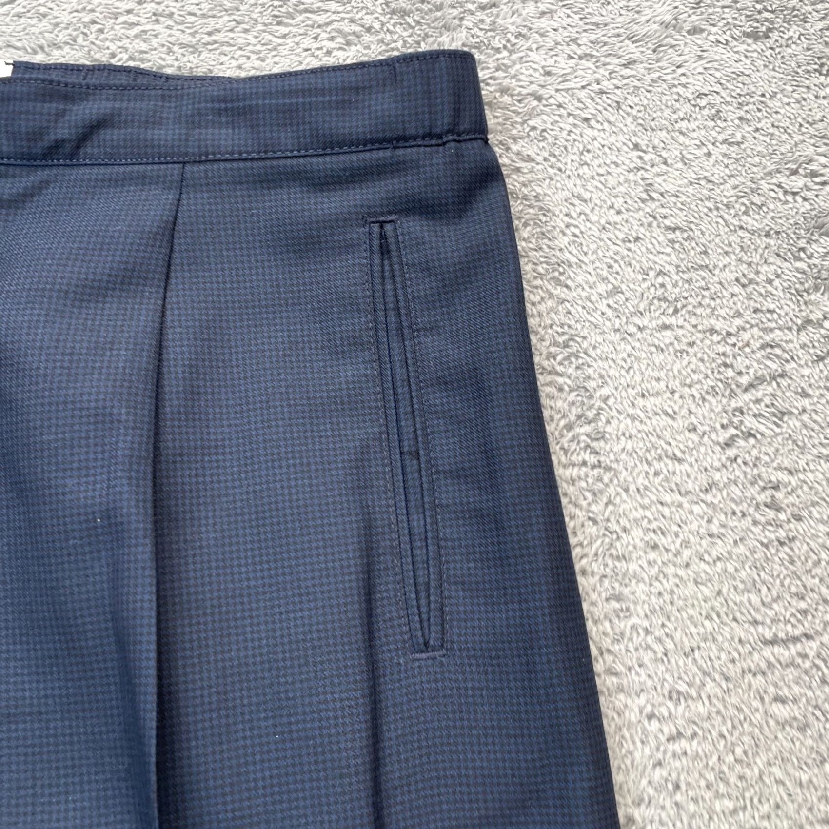 Gap VINTAGE Gap Pants Mens 34x34 Blue Dress Glen Plaid Wool Blend Pleated Office Wear Formal Size US 36 / EU 52 - 7 Thumbnail