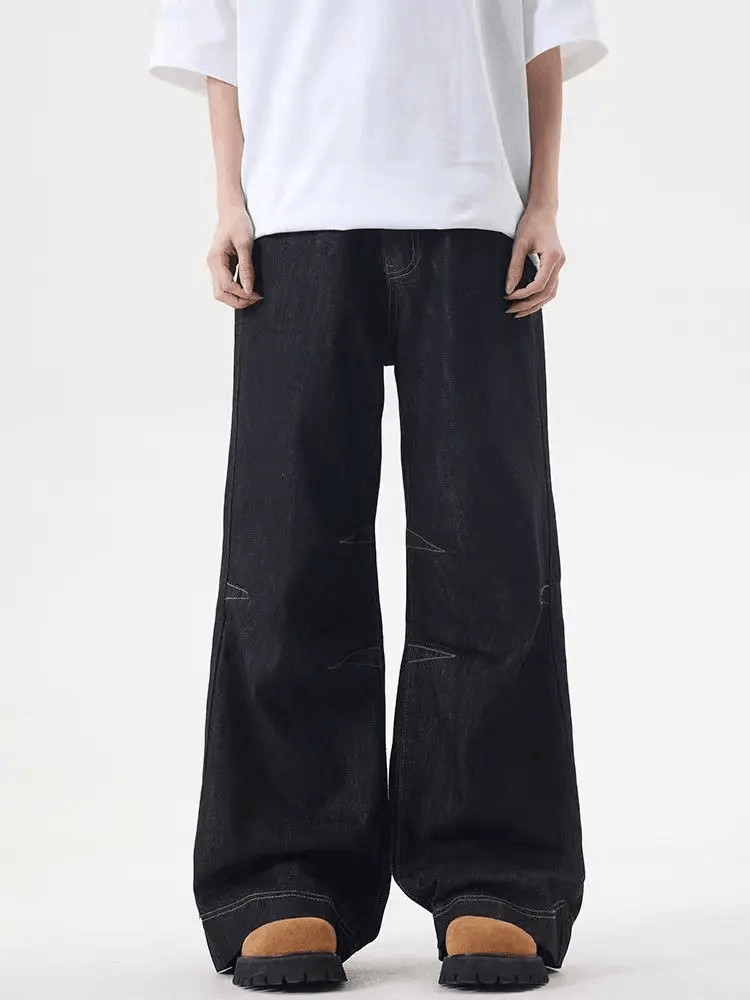Jean Street hip hop wash Y2K vintage baggy jeans Size US 33 - 2 Thumbnail