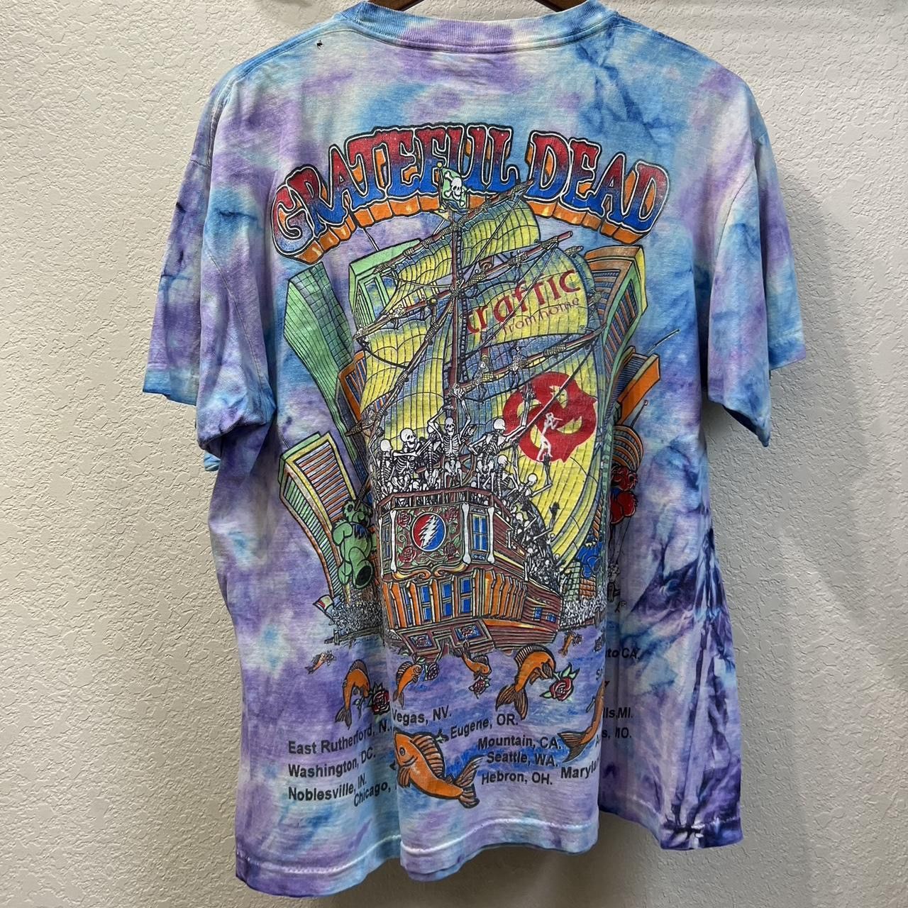 Band Tees × Grateful Dead × Vintage 1990 vintage Grateful Dead Summer Tour tie dye tee Size US XL / EU 56 / 4 - 6 Thumbnail