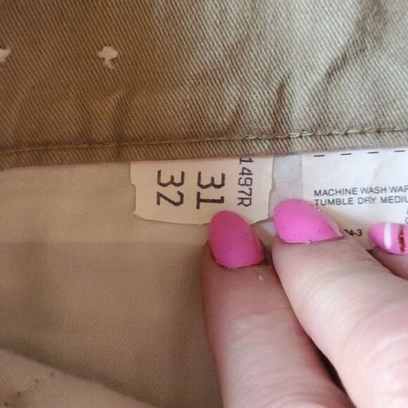 Bugle Boy Bugle Boy Vintage Sz. 31x32 Beige Pleated & Pocketed Pants Size US 31 - 8 Thumbnail