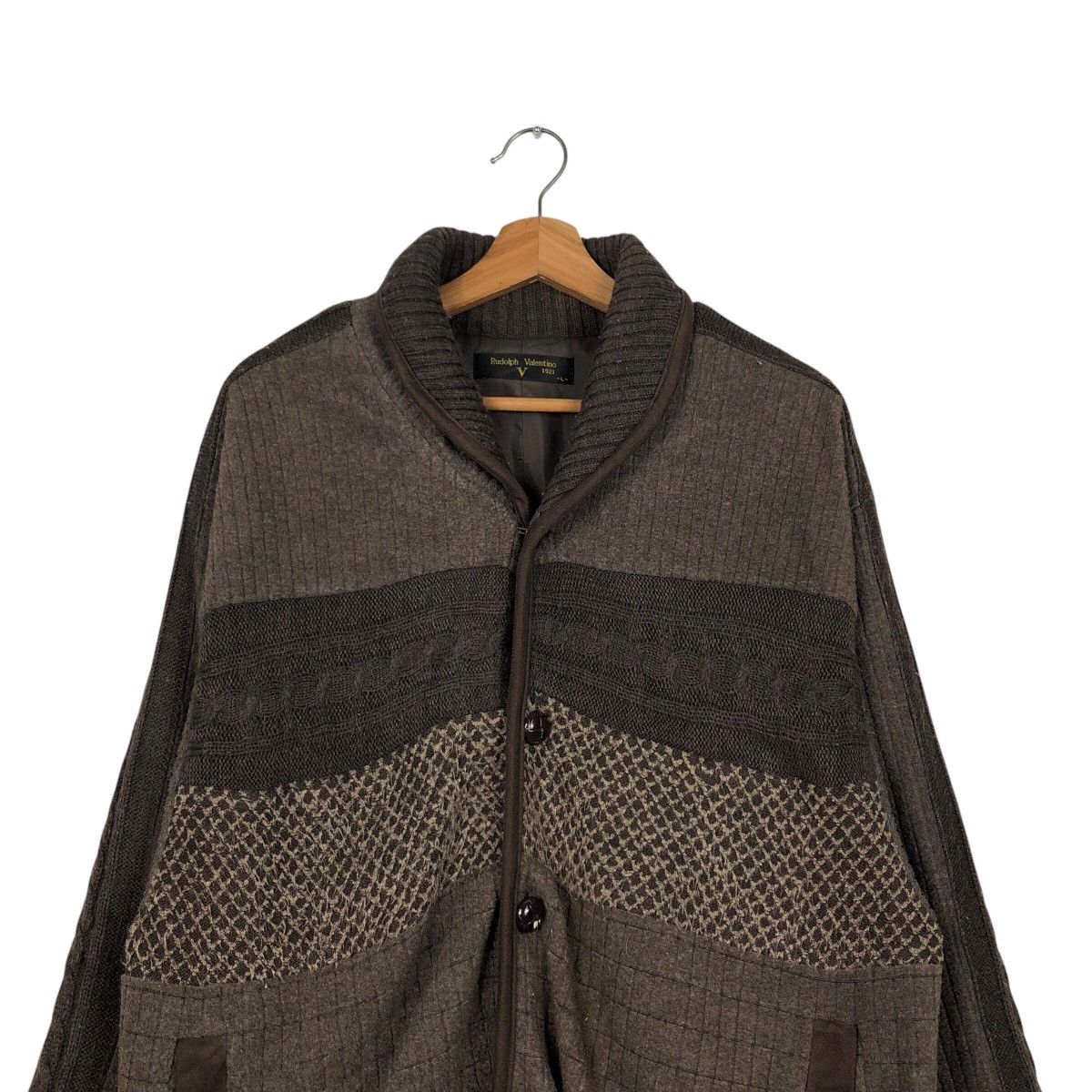 Japanese Brand × Vintage 📌Vintage Bomber Cardigan Jacket Striped Rudolph Valentino Size US L / EU 52-54 / 3 - 4 Thumbnail