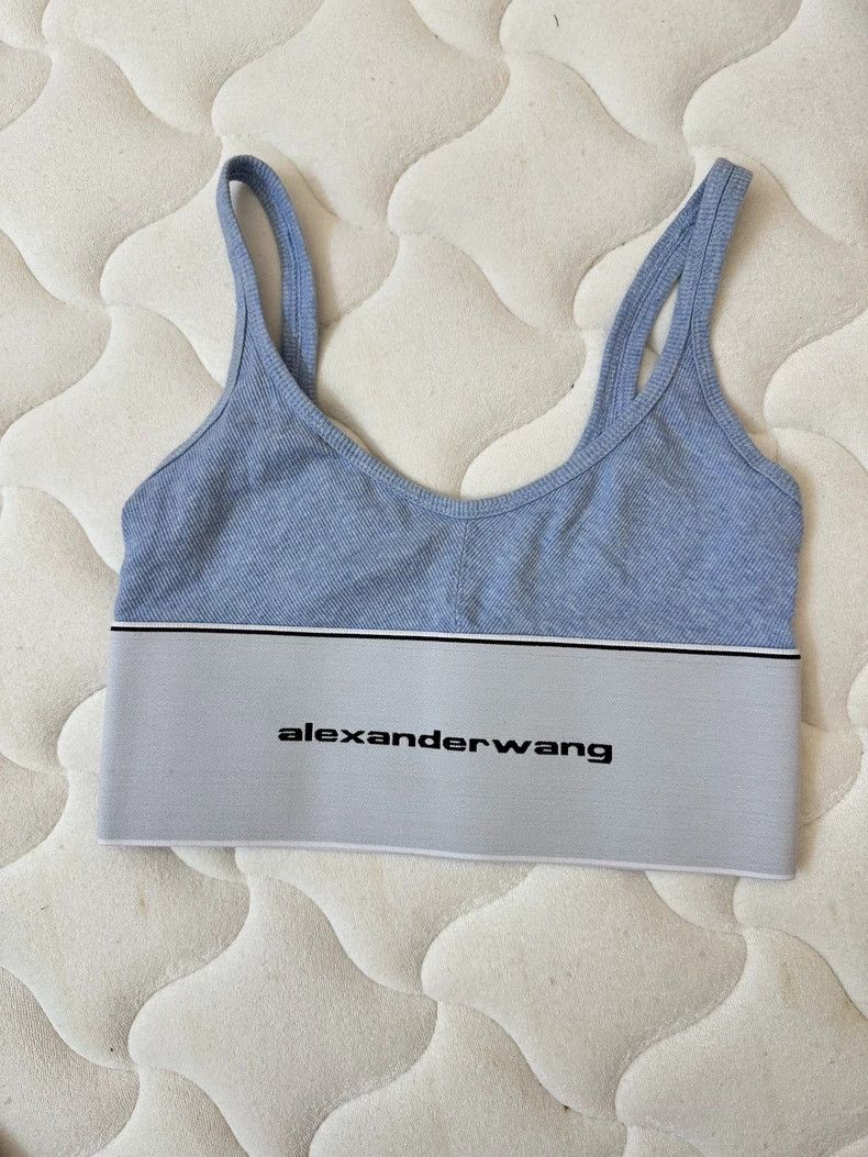 Alexander Wang Alexander Wang Logo Crop Tank Top Size XS / US 0-2 / IT 36-38 - 1 Thumbnail