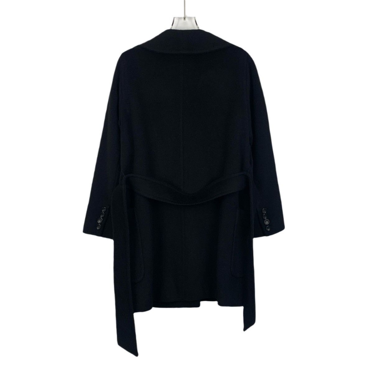 Max Mara Maxmara Black Cashmere Belted Coat Size S / US 4 / IT 40 - 2 Thumbnail