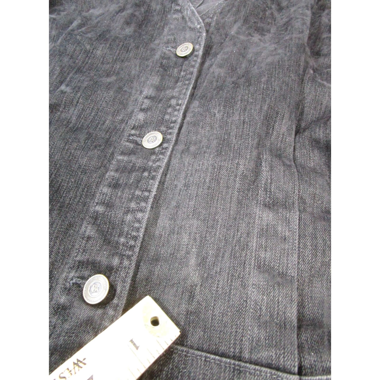 Banana Republic VINTAGE Banana Republic Jacket Womens XS Black Denim Cotton Blend Regular Mid-Length Long Sleeve Button Casual Size XS / US 0-2 / IT 36-38 - 6 Thumbnail