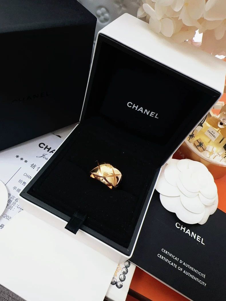 Chanel Chanel Coco Crush Wide Gold Ring Size ONE SIZE - 7 Thumbnail