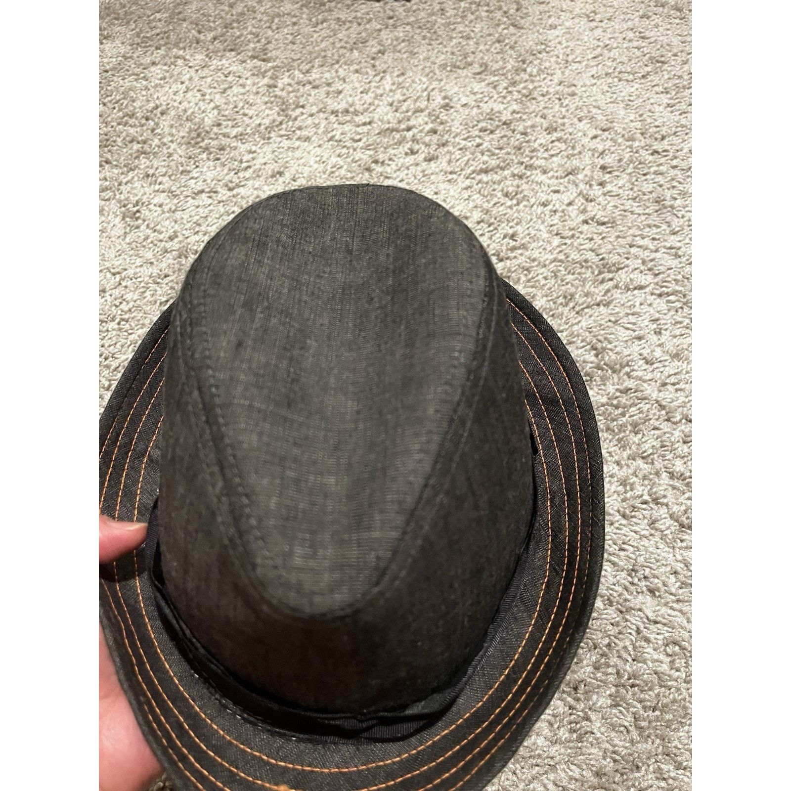 Goorin Bros. Goorin Bros Denim Fedora Hat Medium Gray Trilby Mens NWT Size ONE SIZE - 2 Thumbnail