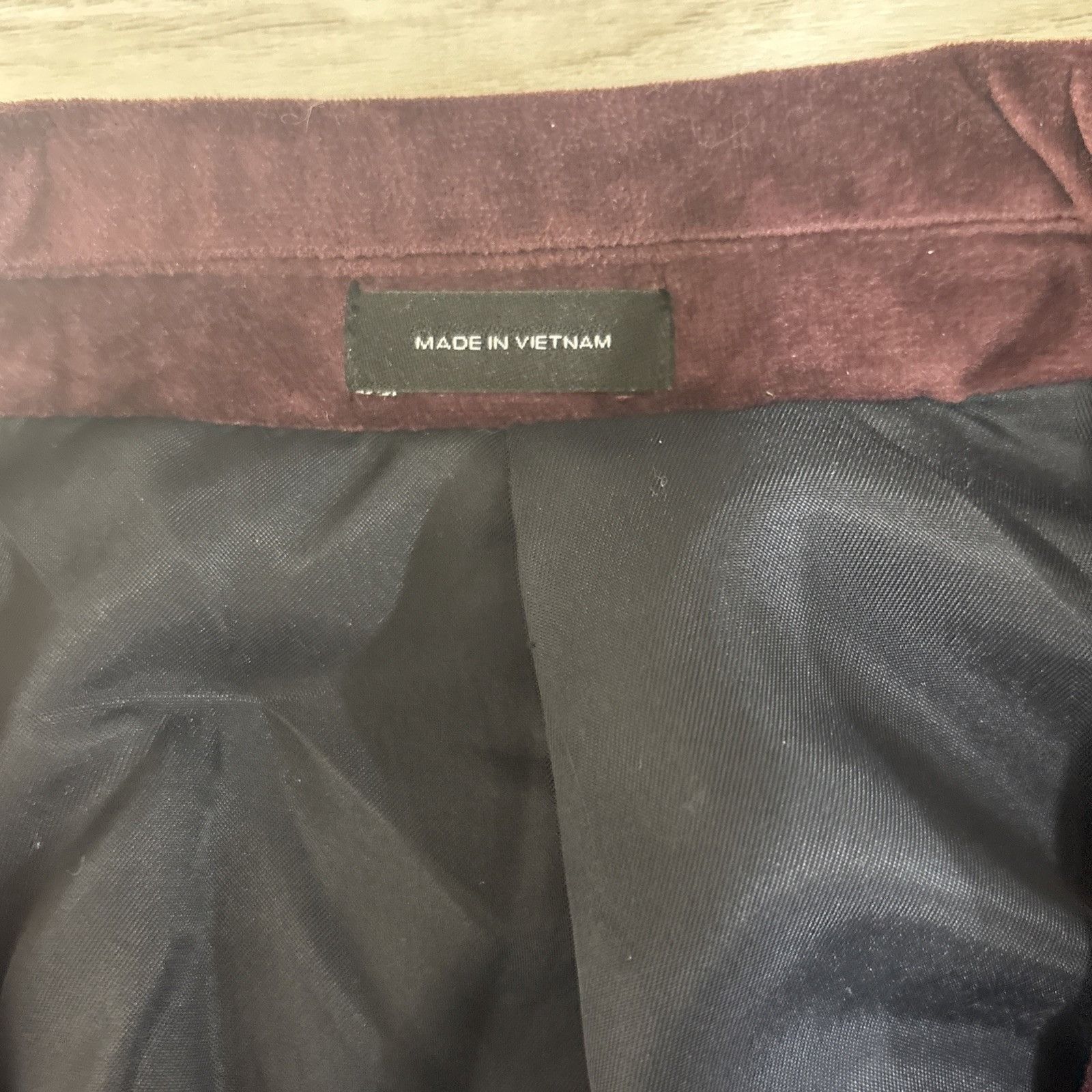 J Ferrar J Ferrar Velvet Suit Jacket Mens 40 Slim Oxblood Burgundy Fo Size 40S - 5 Thumbnail