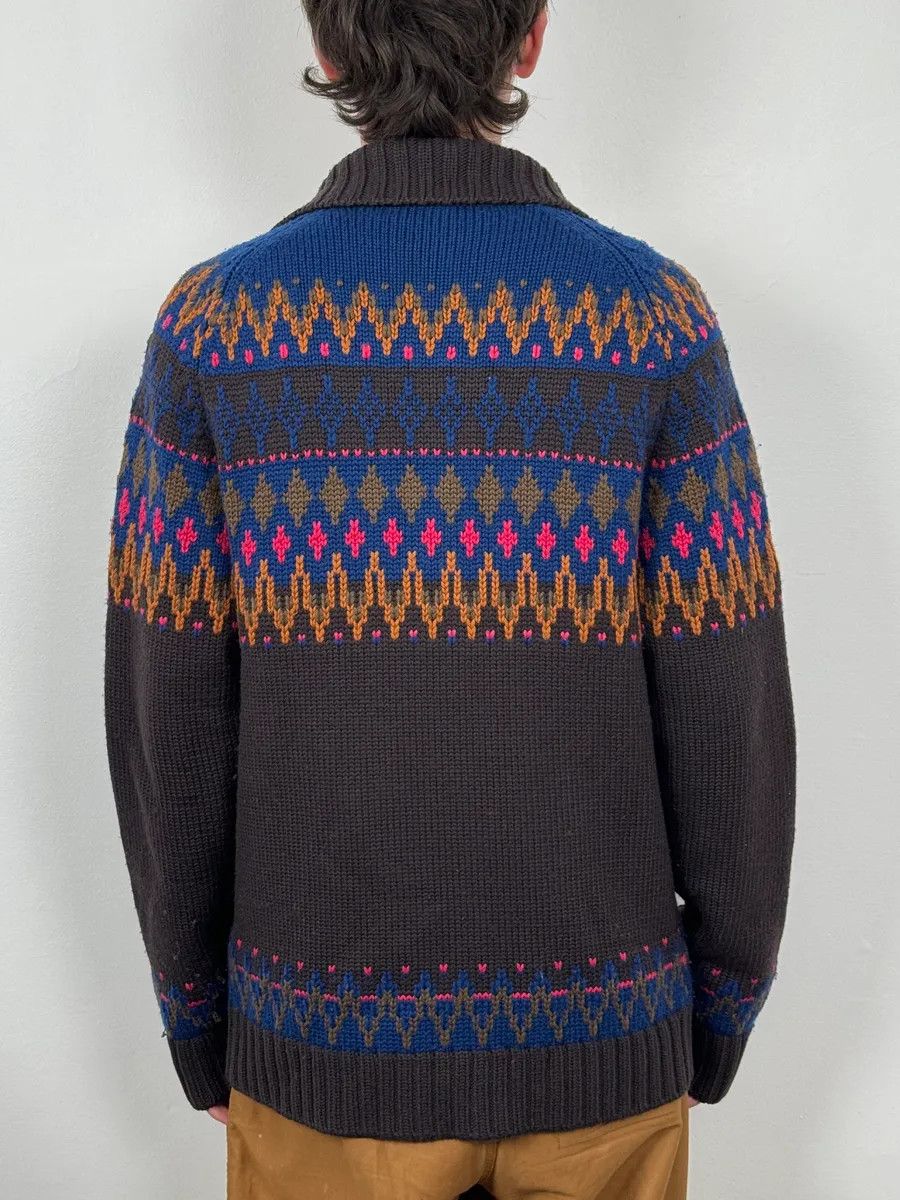 Marc Jacobs Marc Jacobs Colorful Brown Wool Cardigan Size US L / EU 52-54 / 3 - 3 Thumbnail