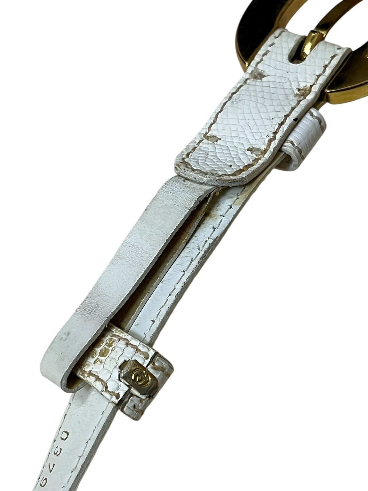 Gucci Rare🔥Vintage 80s GUCCI spade shaded buckle leather belt Size ONE SIZE - 10 Thumbnail