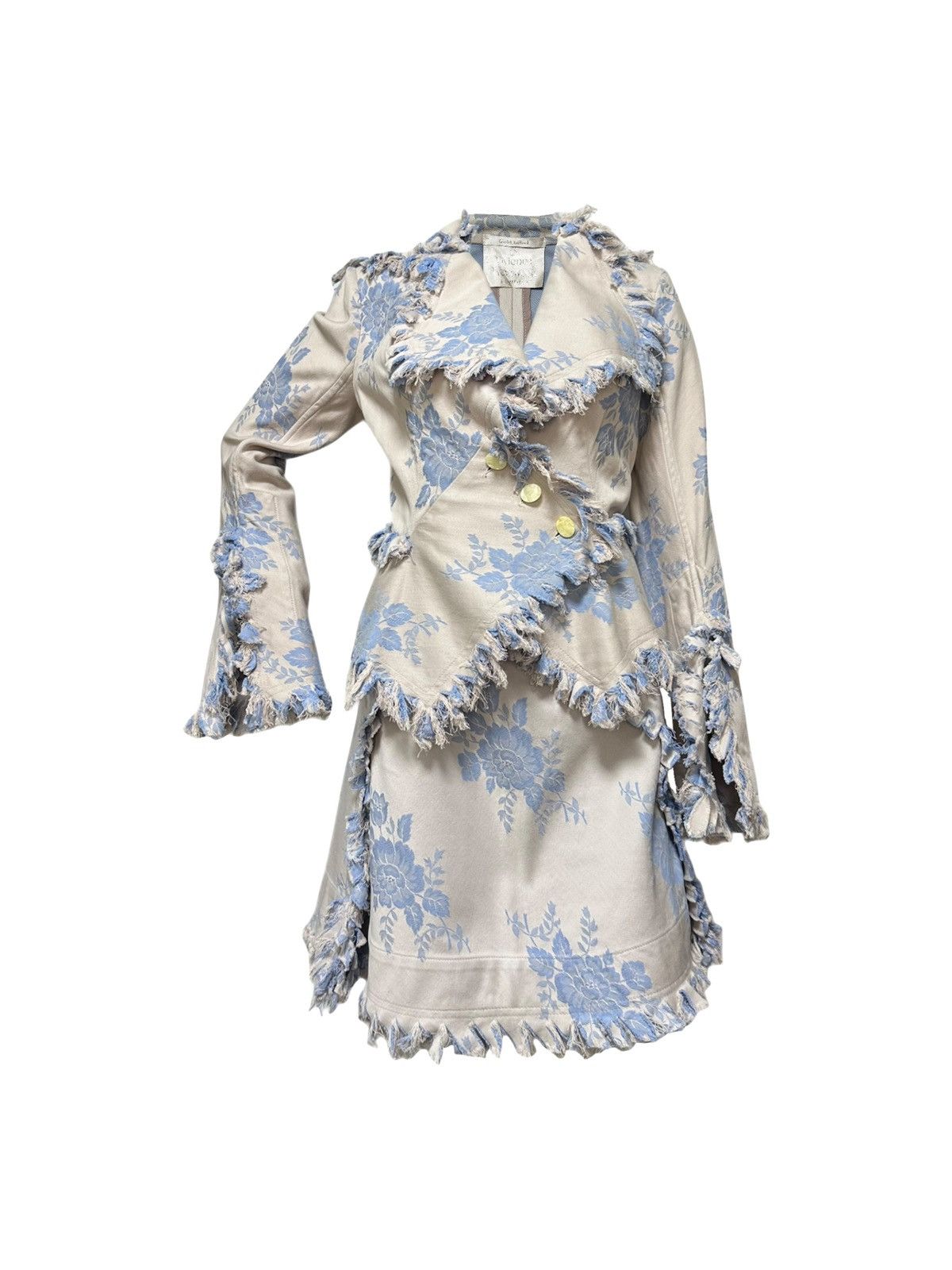 Vivienne Westwood VIVIENNE WESTWOOD S/S 1998 Floral Jacket and Midi Skirt Size S / US 4 / IT 40 - 1 Thumbnail