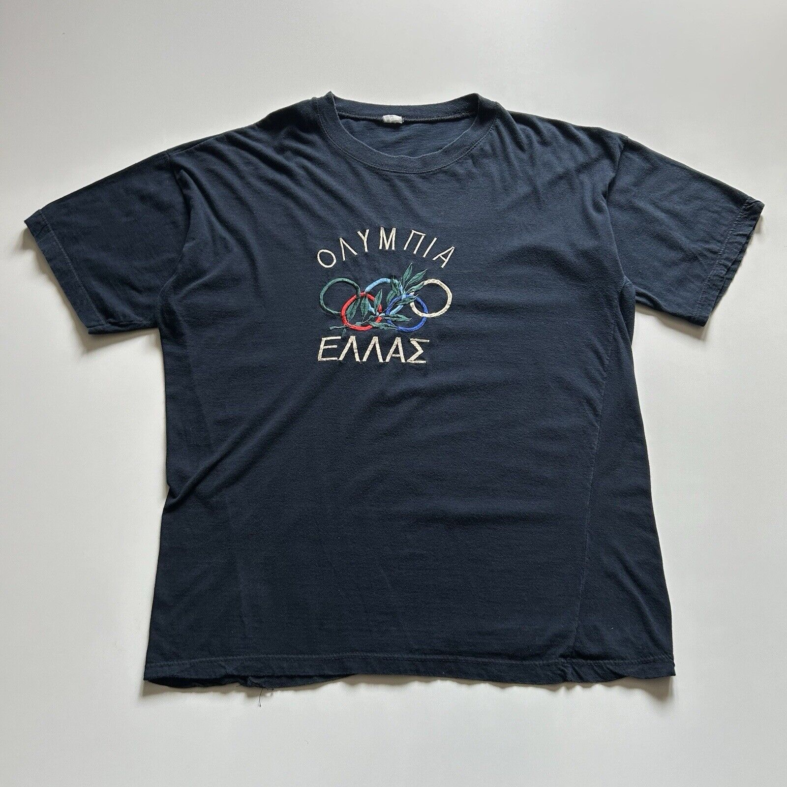 USA Olympics Vintage Greece Olympic Games Art Graphic T Shirt Large Rare Size US L / EU 52-54 / 3 - 1 Thumbnail