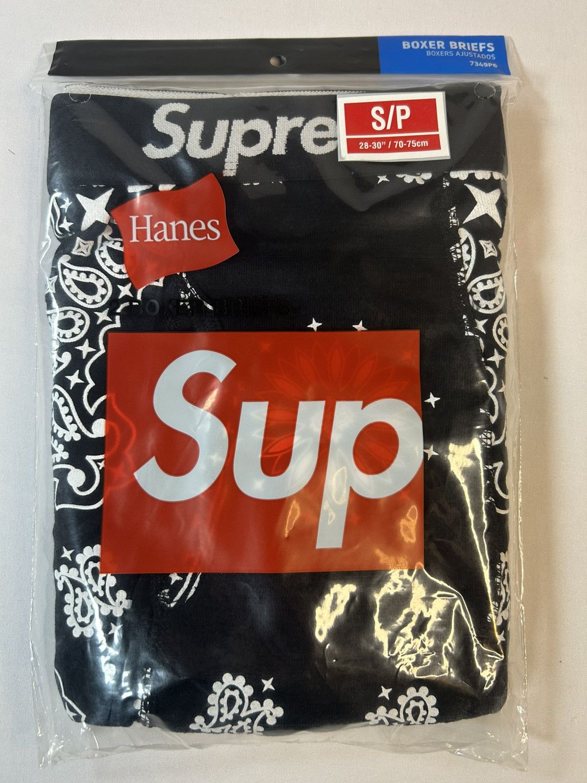 Hanes × Supreme Boxer Brief (2 Pack) Bandana FW22 - Small Size US 28 / EU 44 - 2 Thumbnail