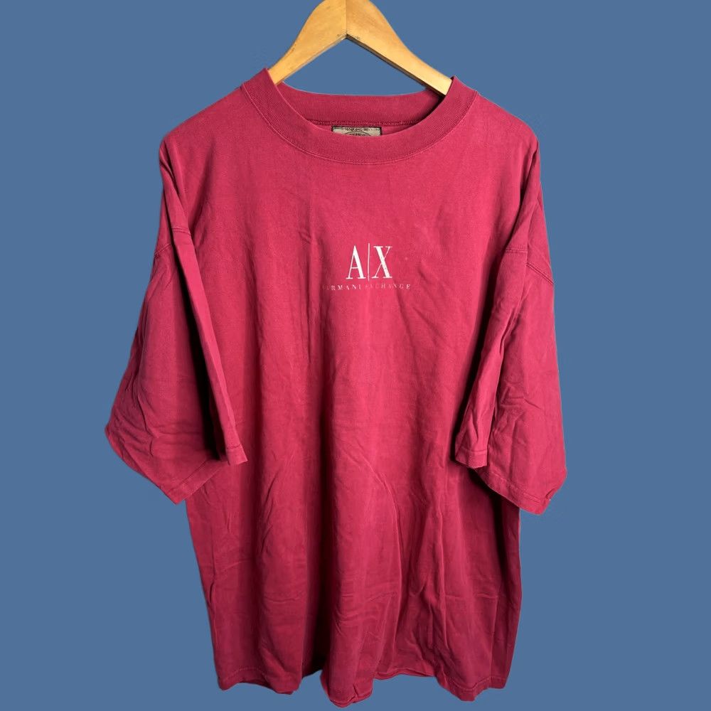 Vintage VTG Armani Jeans Shirt Mens XL Red A|X Armani Exchange Logo Tee T-Shirt Size US XL / EU 56 / 4 - 1 Thumbnail
