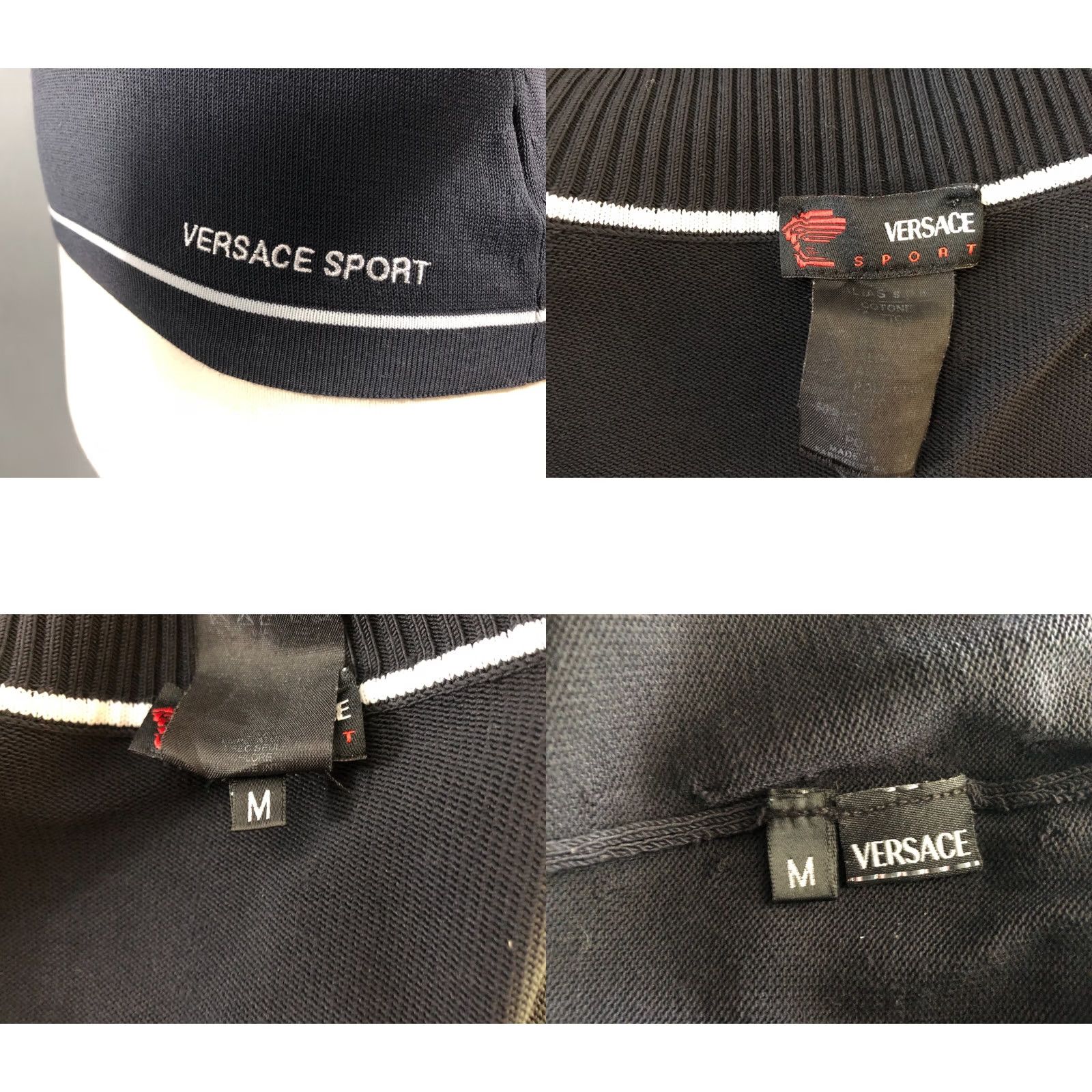 Versace Versace Sport Pullover Women M Black Cotton Jersey V-Neck Knit Long Sleeve Sweater Regular Size Top Size M / US 6-8 / IT 42-44 - 8 Thumbnail