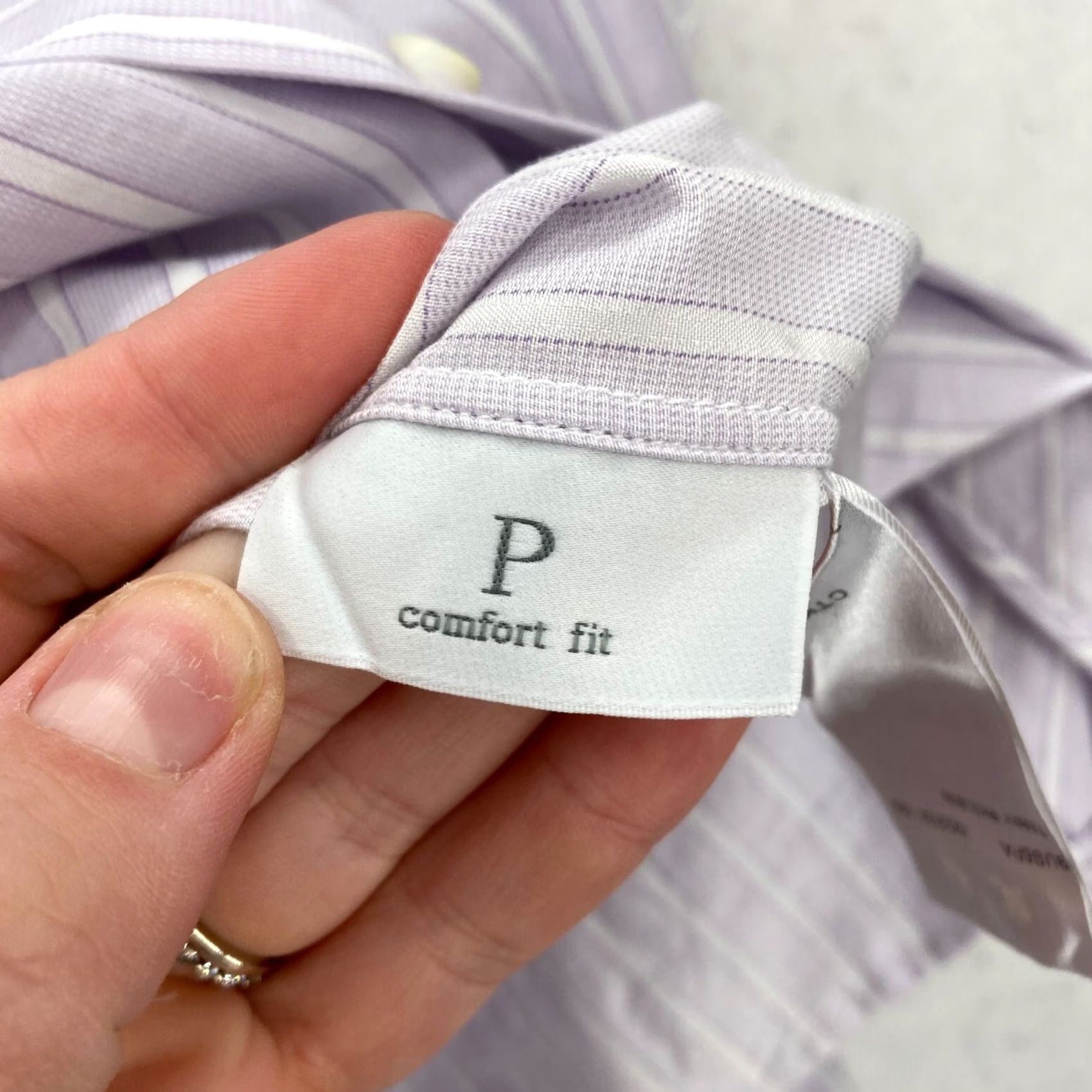 Ermenegildo Zegna Ermenegildo Zegna Su Misura Terry Philbin Dress Shirt Mens Small Purple Striped Shirt Mens Small Purple Striped Size 36R - 5 Thumbnail