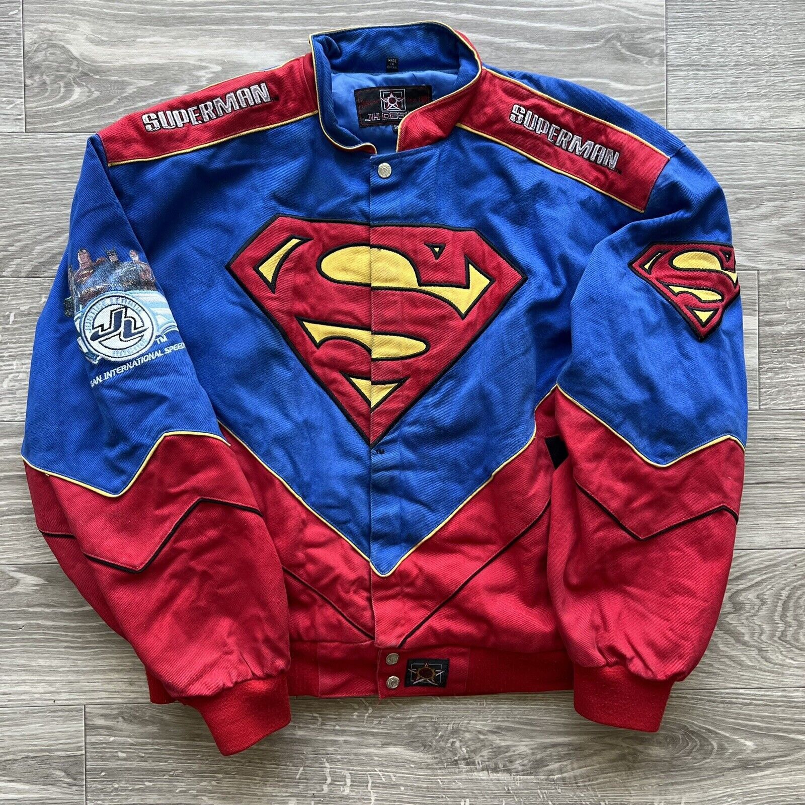 Jh design superman jacket store