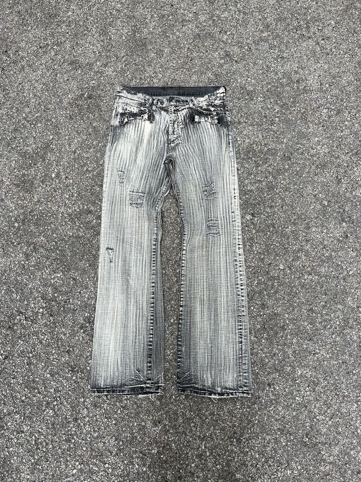 14th Addiction Flare Jeans Distressed Bottom Bell Denim Boot Cut Pants Size US 32 / EU 48 - 1 Thumbnail