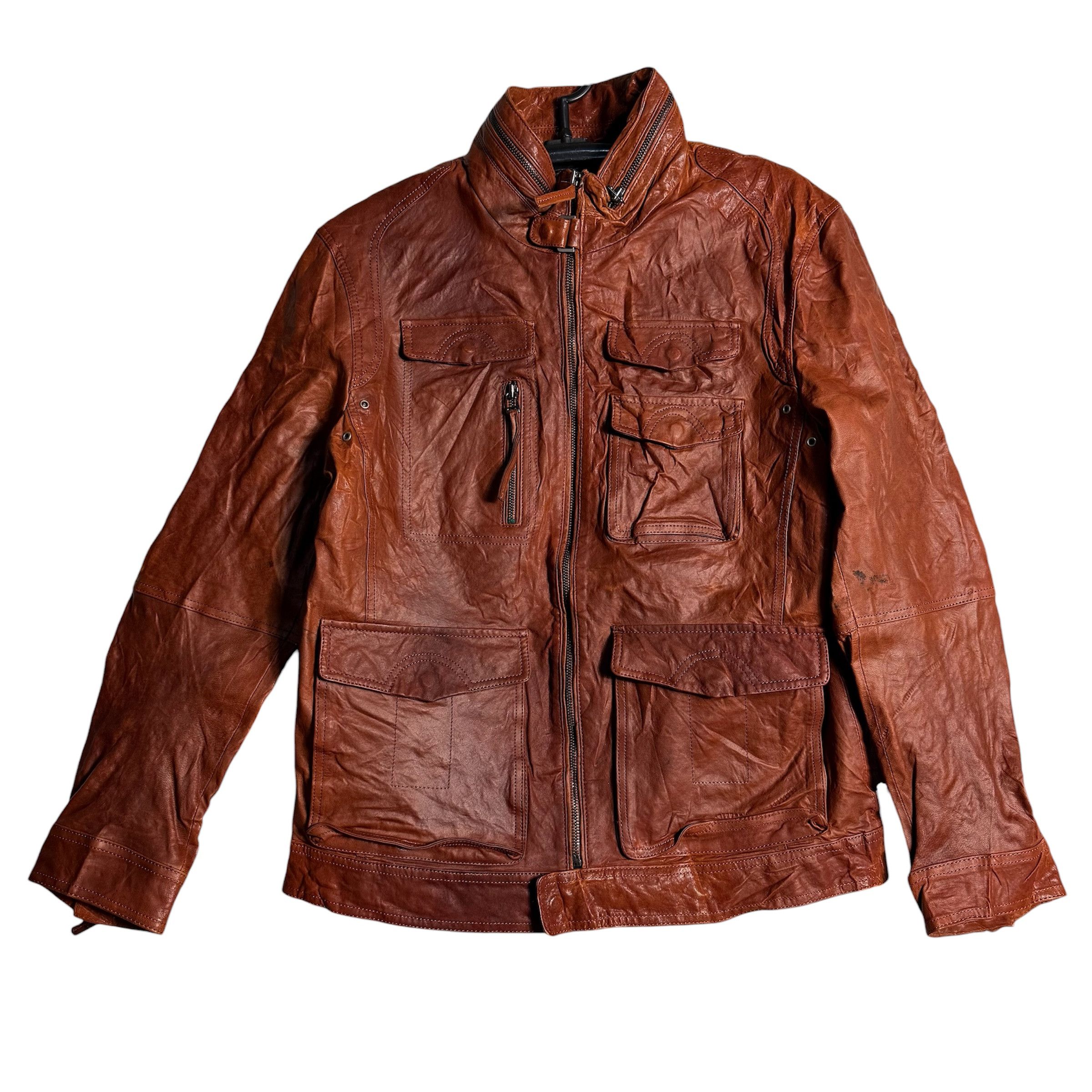Genuine Leather 🔥RARE🔥Vintage Bassowicus Men Leather Jacket Daytona Size US L / EU 52-54 / 3 - 1 Thumbnail