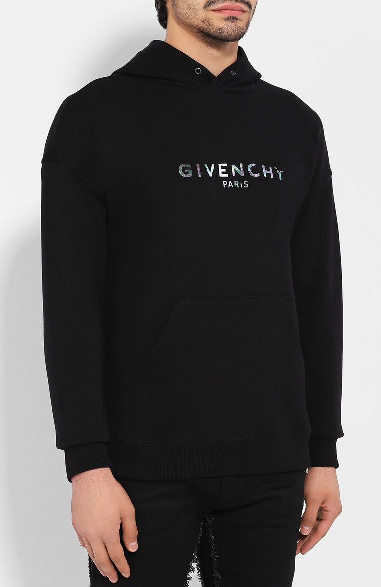 Givenchy Black Iridescent Blurred Logo Hoodie Size US XS / EU 42 / 0 - 2 Thumbnail