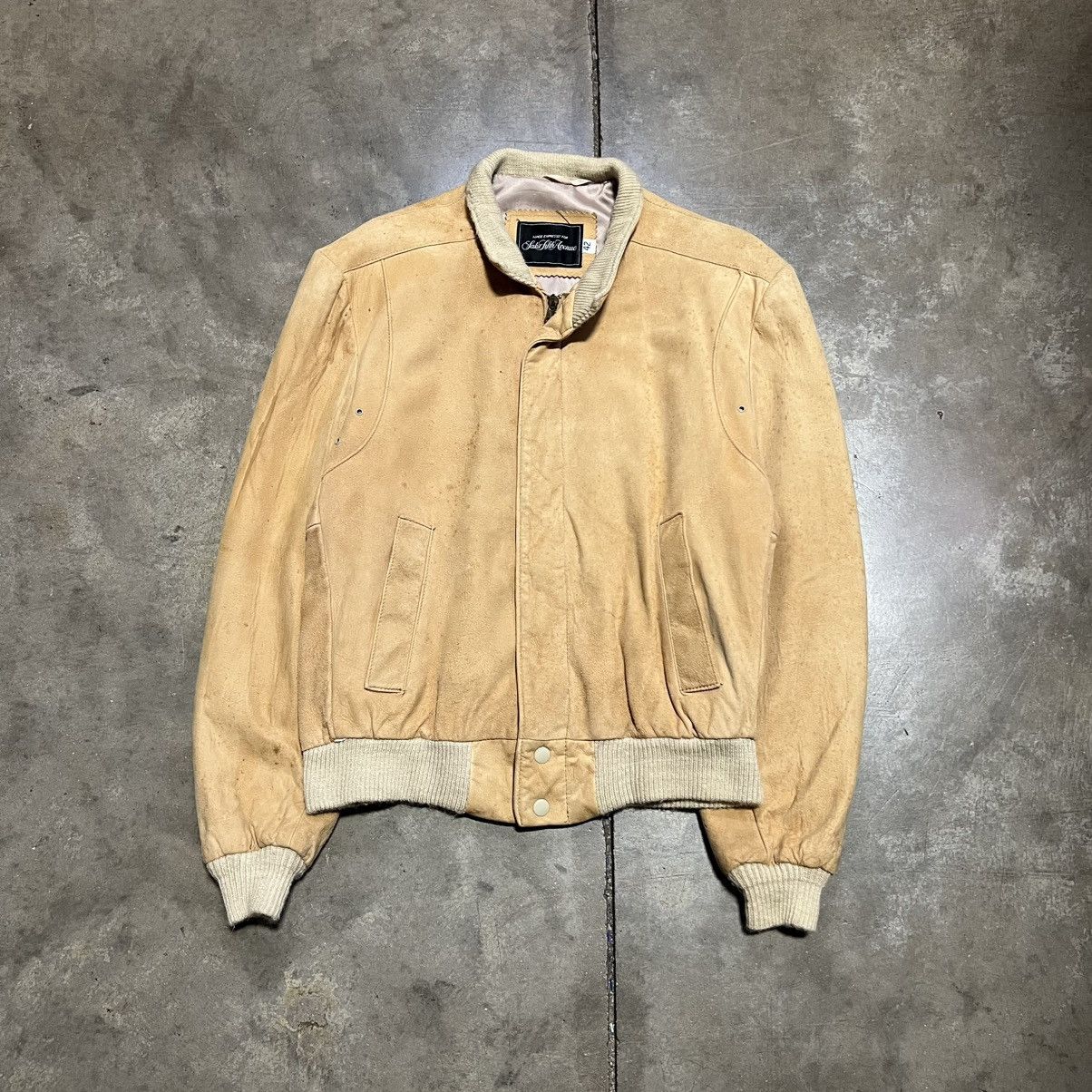 Saks Fifth Avenue Vintage Saks Fifth Ave Suede Leather Bomber Jacket 70s 80s Size US M / EU 48-50 / 2 - 2 Thumbnail