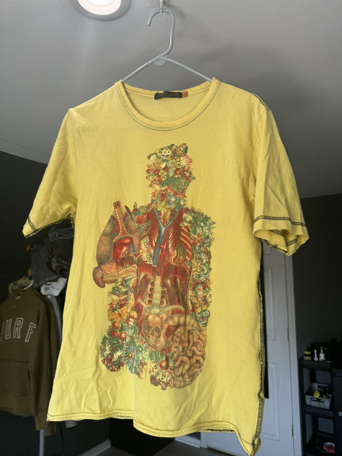 image of Undercover Anatomy Tee in Yellow, Men's (Size Medium)