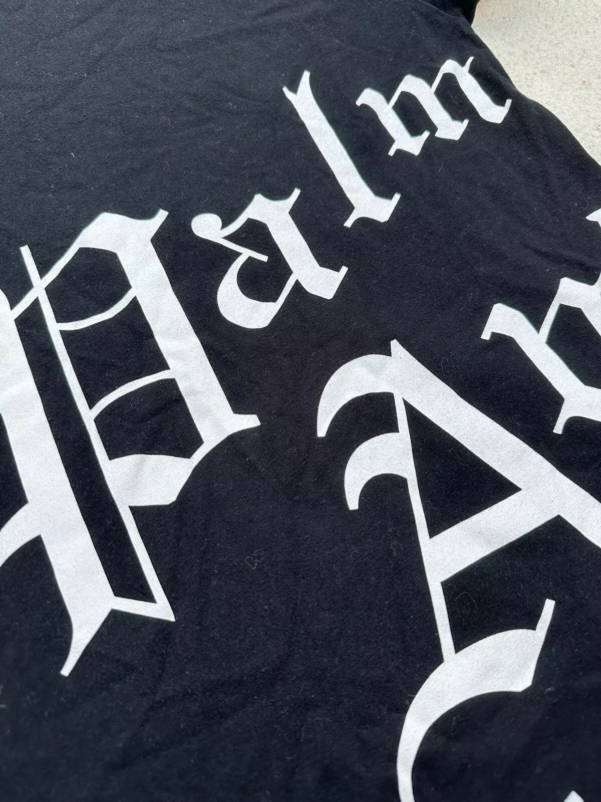Palm Angels Palm Angels T-Shirt Gothic Big Logo Black Size US M / EU 48-50 / 2 - 8 Thumbnail