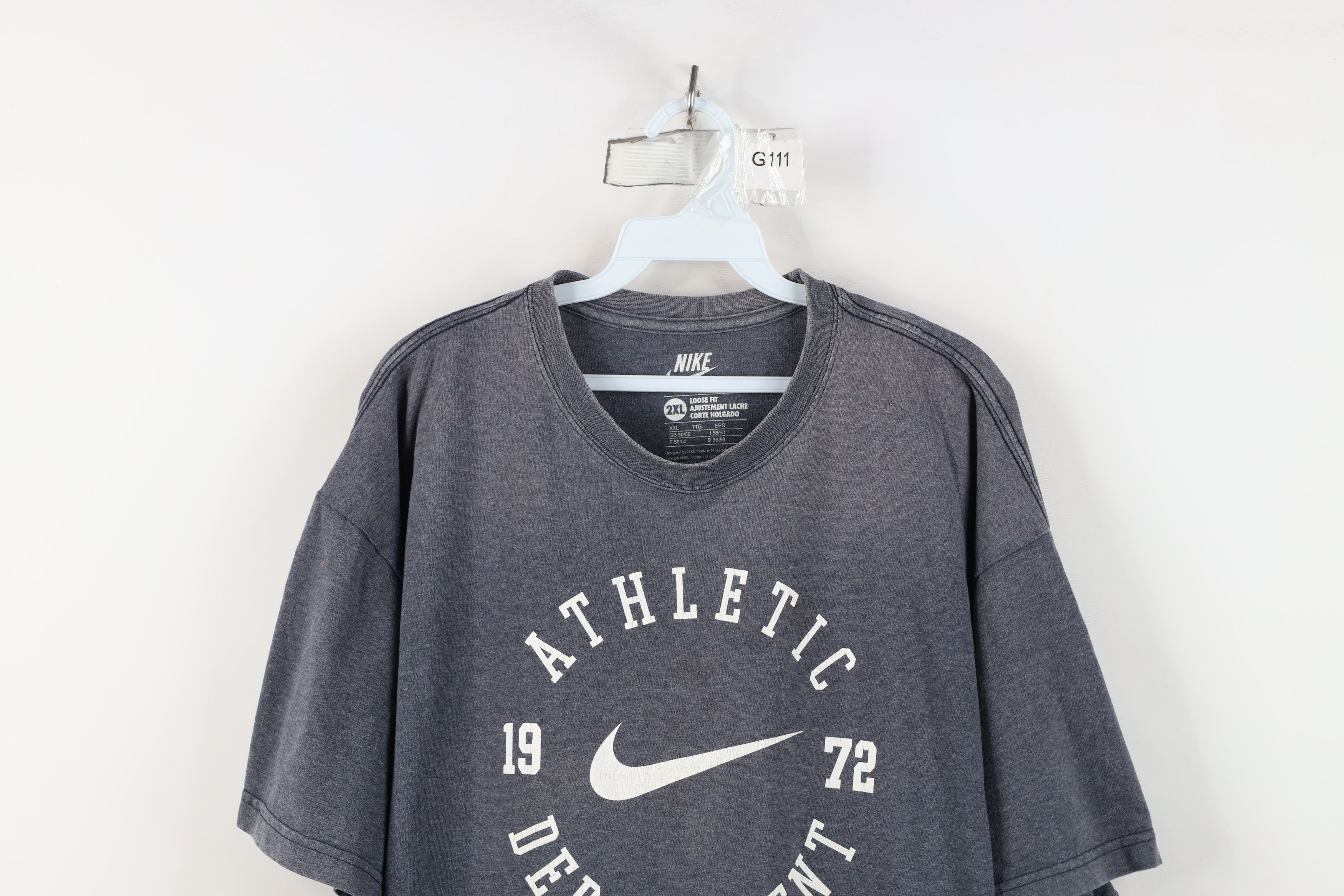 Nike Y2K Nike Sportswear Travis Scott Center Swoosh T-Shirt Gray Size US XXL / EU 58 / 5 - 2 Thumbnail