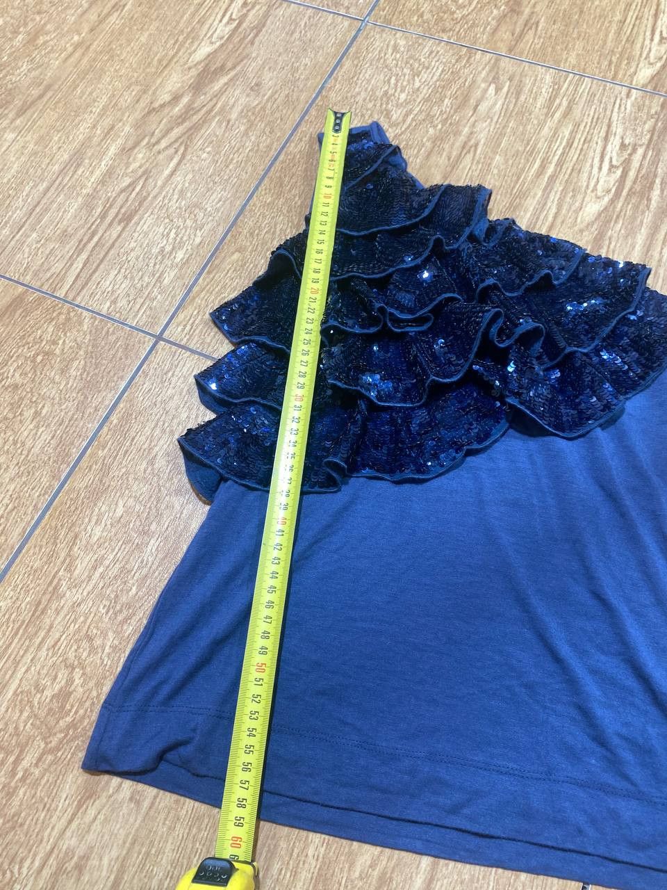 Miss Sixty Miss Sixty vintage one shoulder top Sequin ruffle designer Size M / US 6-8 / IT 42-44 - 9 Thumbnail
