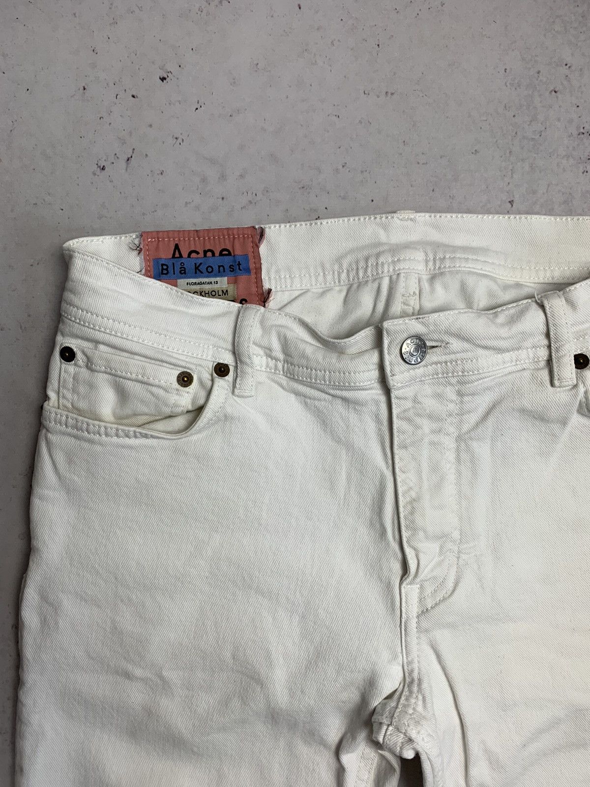 Acne Studios Acne Studious Blå Konst North White Pants 34x34 Size US 34 / EU 50 - 9 Thumbnail