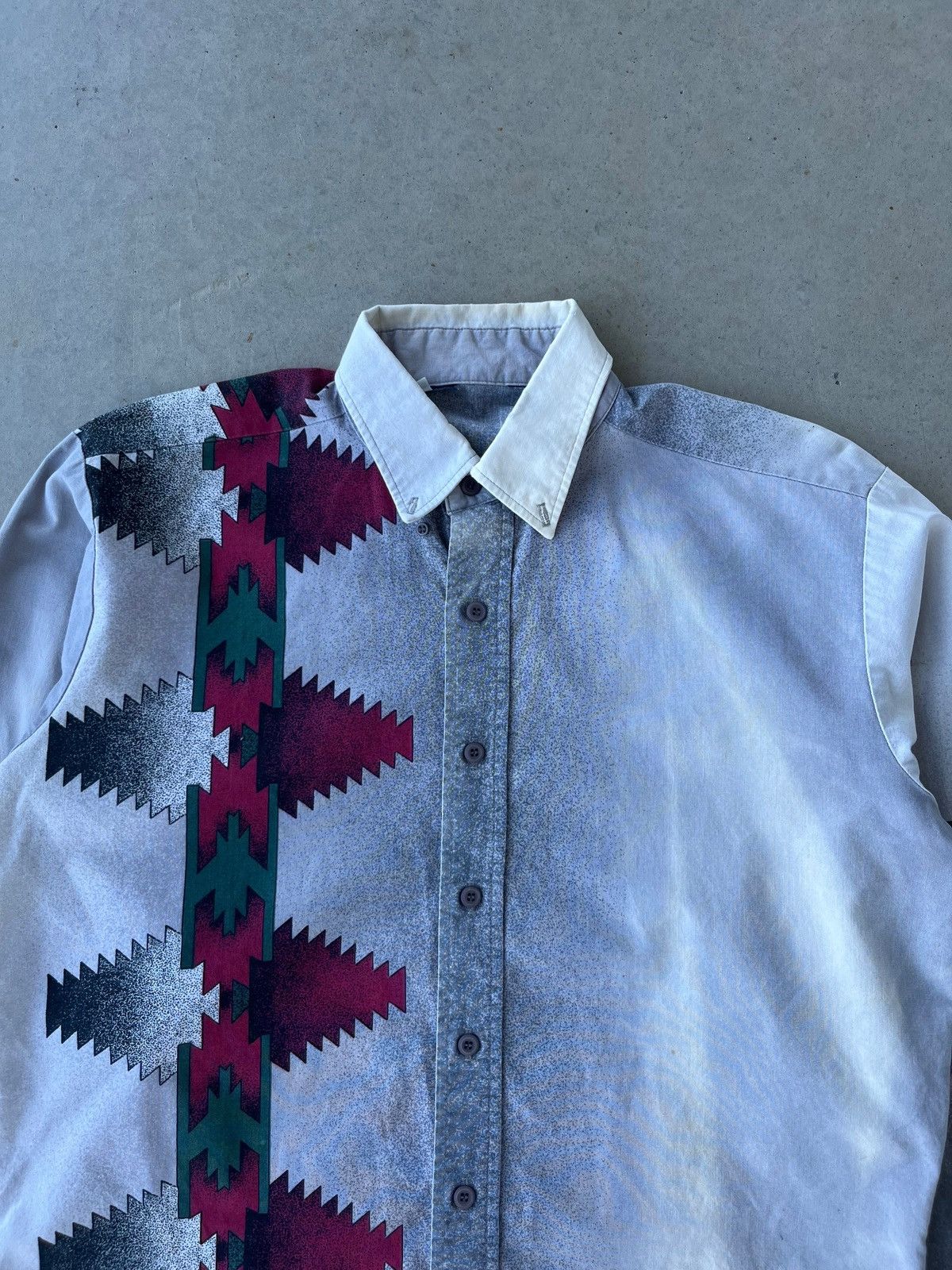 Vintage Vintage 90s Western Aztec Style Button Up Flannel Shirt Size US L / EU 52-54 / 3 - 3 Thumbnail