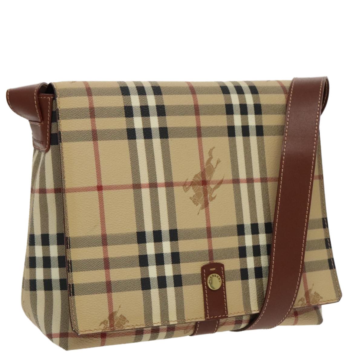 Burberry Nova Check Beige Canvas Shoulder Bag (Pre-Owned) Size ONE SIZE - 1 Thumbnail