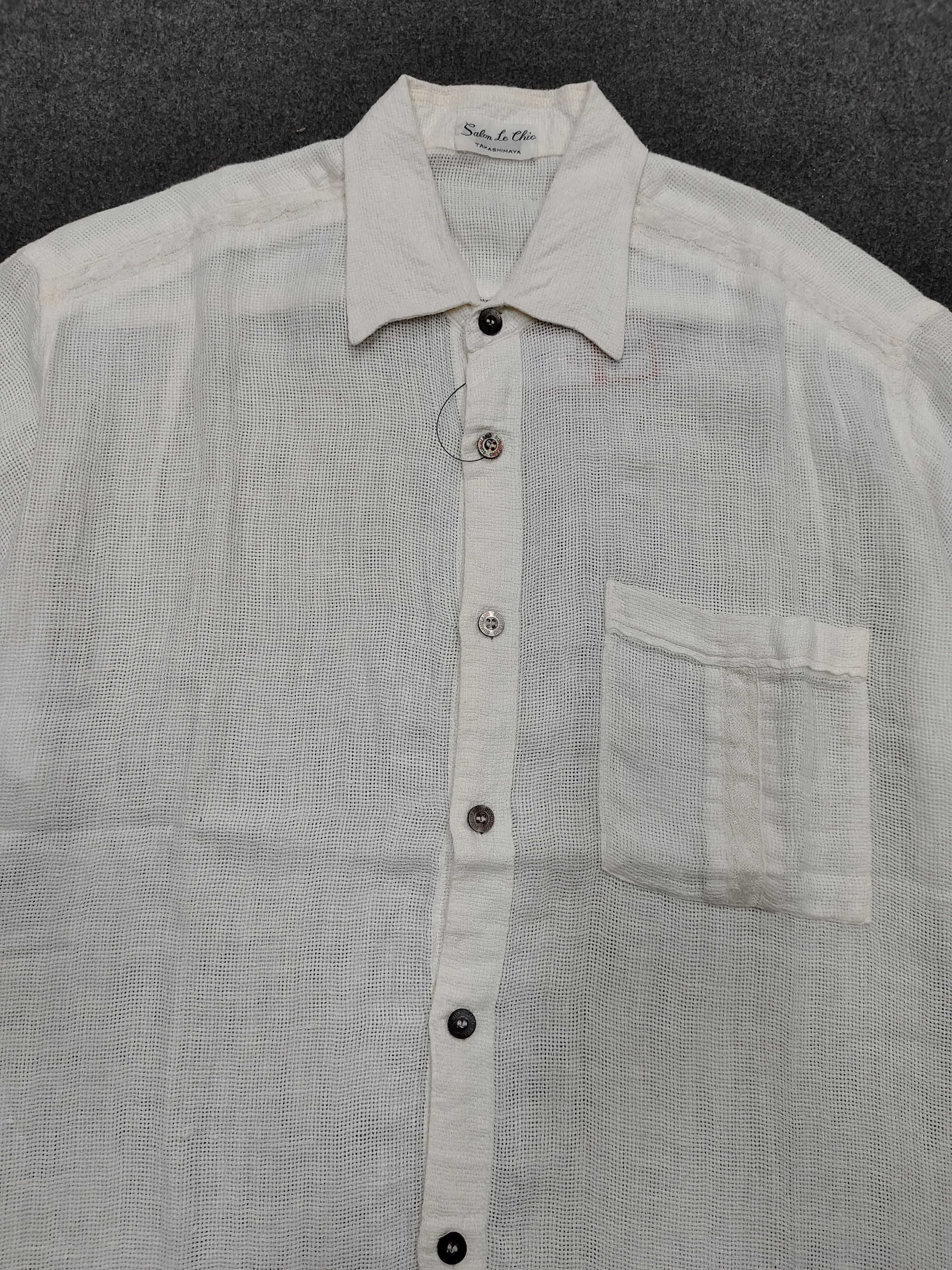 Designer DOPE🇯🇵Vtg Takashimaya🇯🇵 Salon de Chic Linen Shirt Size US M / EU 48-50 / 2 - 2 Thumbnail