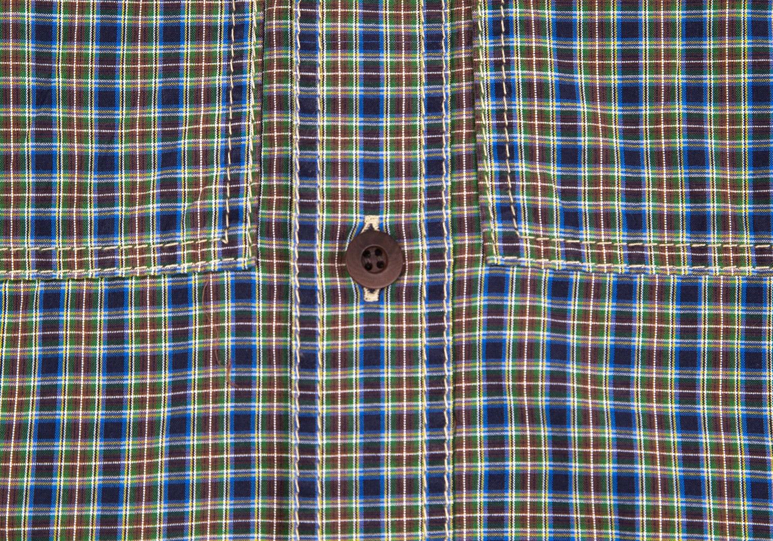 Junya Watanabe Checkered Pocket Shirt in Navy Tea Green, Size XS Size US XS / EU 42 / 0 - 3 Thumbnail