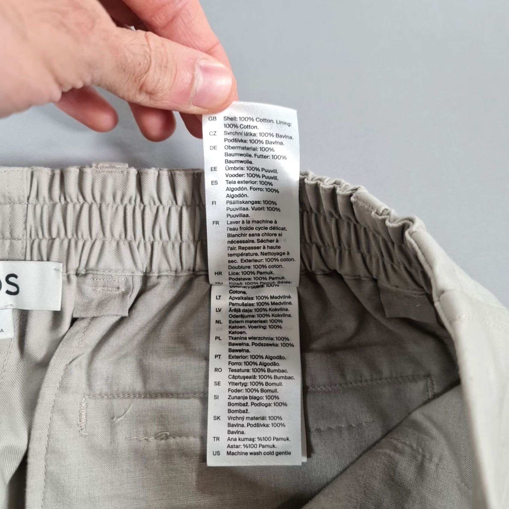 Cos COS Mens Trousers Grey W30 L32 Carpenter Cargo Pants Elastic Waist Chino Cotton Size US 30 / EU 46 - 5 Thumbnail